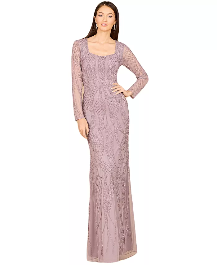 Женское платье с V-образным вырезом и длинными рукавами, расшитое бисером Lara, фиолетовый
Женское платье с V-образным вырезом и длинными рукавами, расшитое бисером Lara, фиолетовый