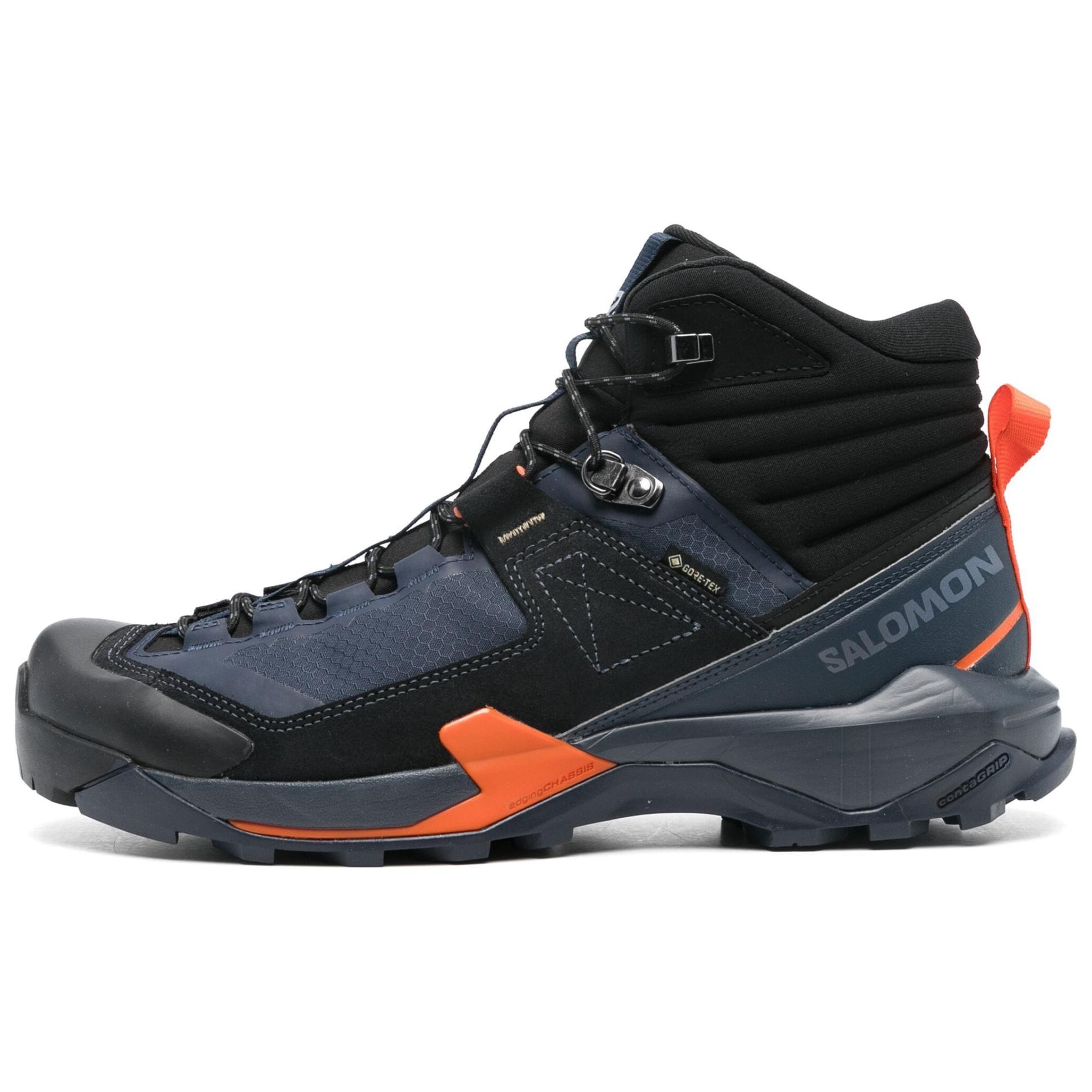 Сальомон X Ultra Alpine Mid Gore Tex Ботинки, Морской Синий/Чёрный/Оранжевый
Сальомон X Ultra Alpine Mid Gore Tex Ботинки, Морской Синий/Чёрный/Оранжевый
