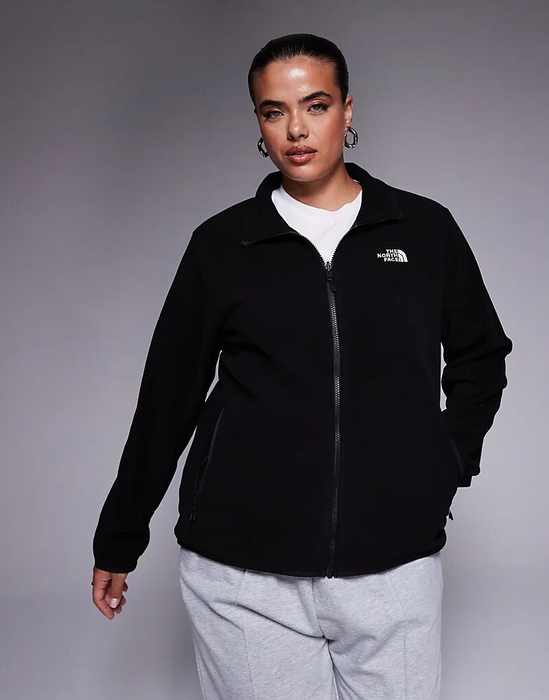 Флисовая кофта Glacier с застежкой-молнией The North Face Plus размера, цвет: черный 
Флисовая кофта Glacier с застежкой-молнией The North Face Plus размера, цвет: черный