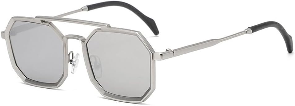 Ретро солнцезащитные очки с двойными перемычками, многоугольные, женские, в модной металлической оправе, зеркальные, с защитой от УФ-излучения UV400, мужские солнцезащитные очки в стиле панк TKKTLLT, Silver Silver Mirror
Ретро солнцезащитные очки с двойными перемычками, многоугольные, женские, в модной металлической оправе, зеркальные, с защитой от УФ-излучения UV400, мужские солнцезащитные очки в стиле панк TKKTLLT, Silver Silver Mirror