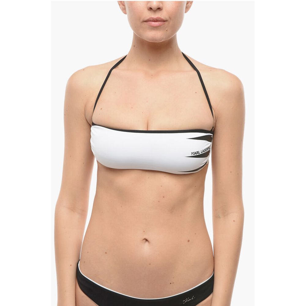 Верх бикини бандо с контрастной отделкой Karl Lagerfeld, Black and White
Верх бикини бандо с контрастной отделкой Karl Lagerfeld, Black and White