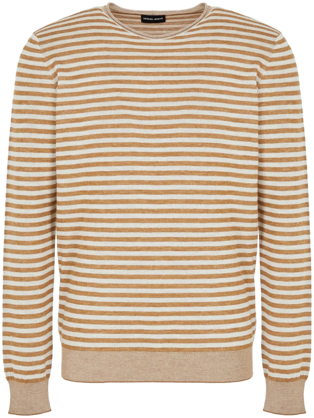 Полосатый джемпер с круглым вырезом GIORGIO ARMANI, коричневый
Полосатый джемпер с круглым вырезом GIORGIO ARMANI, коричневый
