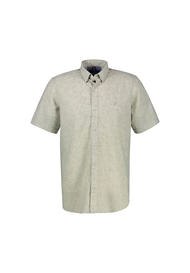 Рубашка с короткими рукавами и потайным воротником на пуговицах. Lerros, серый
Рубашка с короткими рукавами и потайным воротником на пуговицах. Lerros, серый