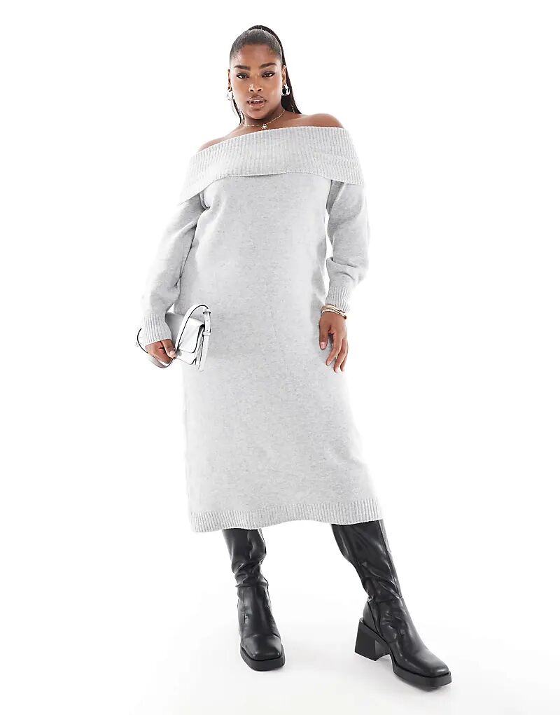 Трикотажное платье мидакси с открытыми плечами светло-серого цвета ONLY
Трикотажное платье мидакси с открытыми плечами светло-серого цвета ONLY