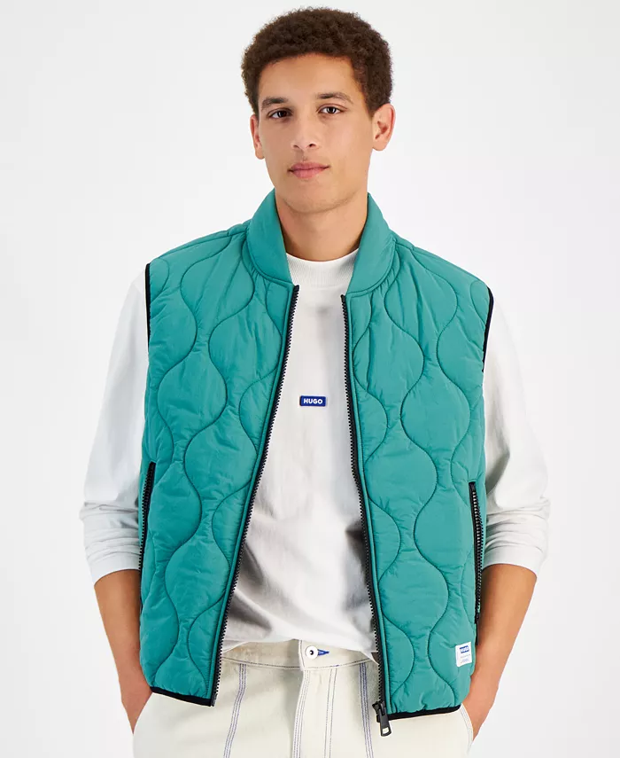 Мужской приталенный стеганый водоотталкивающий жилет с застежкой-молнией по всей длине Hugo Boss, зеленый
Мужской приталенный стеганый водоотталкивающий жилет с застежкой-молнией по всей длине Hugo Boss, зеленый