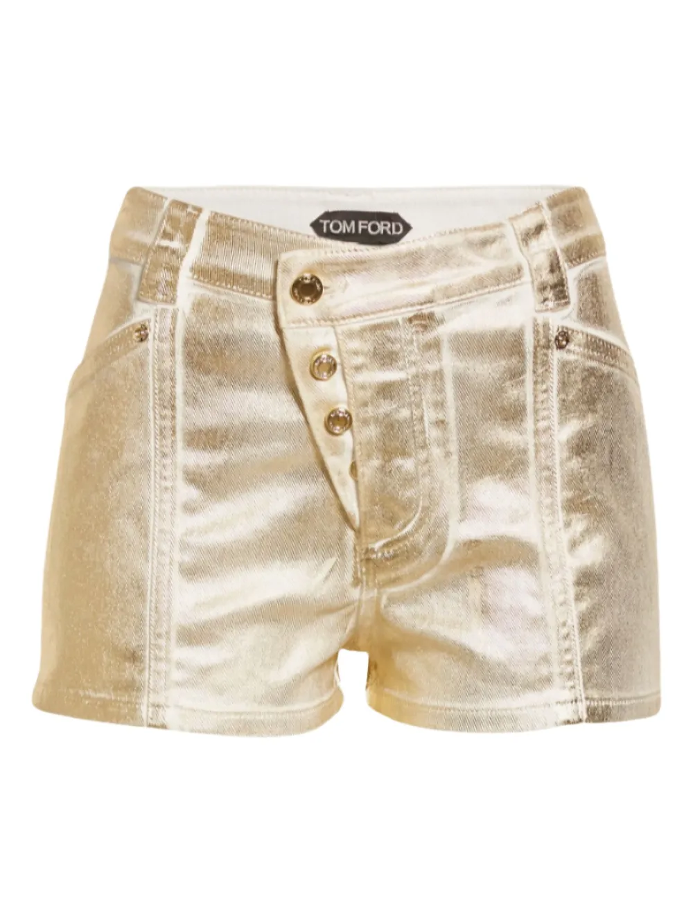 Шорты с эффектом металлик TOM FORD, золотой
Шорты с эффектом металлик TOM FORD, золотой