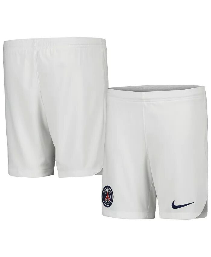 Белые шорты для выступлений на выездном стадионе Big Boys Paris Saint-Germain 2023/24 Nike, белый 
Белые шорты для выступлений на выездном стадионе Big Boys Paris Saint-Germain 2023/24 Nike, белый