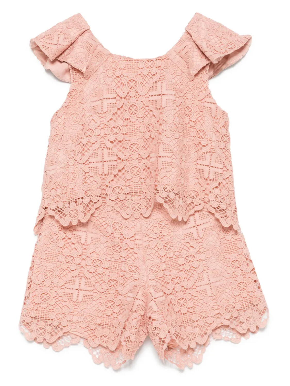 Abel & Lula комплект из топа и шортов в технике макраме, розовый
Abel & Lula комплект из топа и шортов в технике макраме, розовый