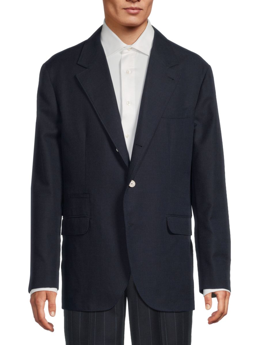 Спортивное пальто современного кроя из цельного хлопка и шерсти Brunello Cucinelli, темно-синий
Спортивное пальто современного кроя из цельного хлопка и шерсти Brunello Cucinelli, темно-синий