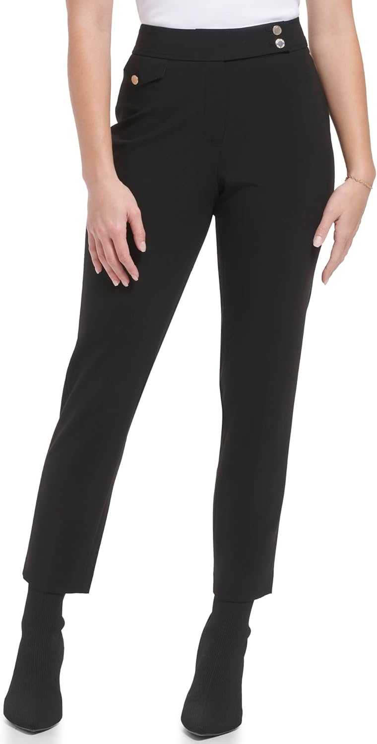 Женские повседневные прямые брюки Calvin Klein Lux Stretch с двумя пуговицами, Black
Женские повседневные прямые брюки Calvin Klein Lux Stretch с двумя пуговицами, Black