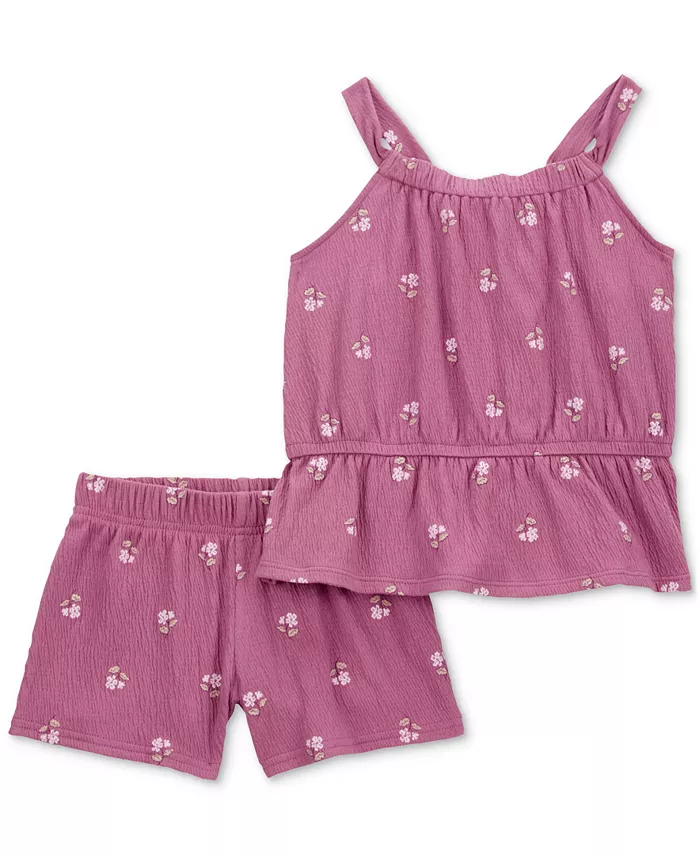 Детский комплект для девочки: топ без рукавов и шорты с цветочным принтом, 2 предмета Carter's, розовый
Детский комплект для девочки: топ без рукавов и шорты с цветочным принтом, 2 предмета Carter's, розовый