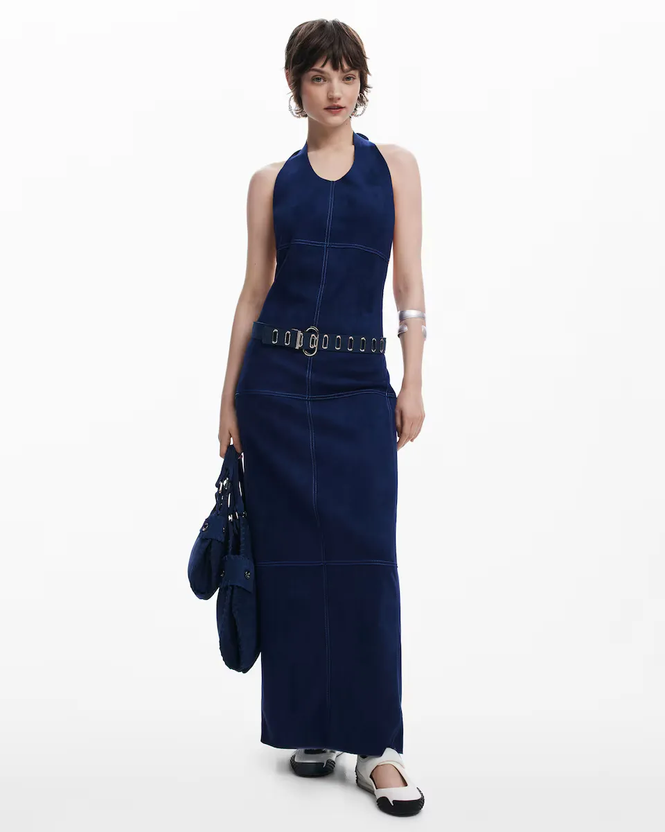 Замшевое платье с открытой спиной Desigual, синий
Замшевое платье с открытой спиной Desigual, синий