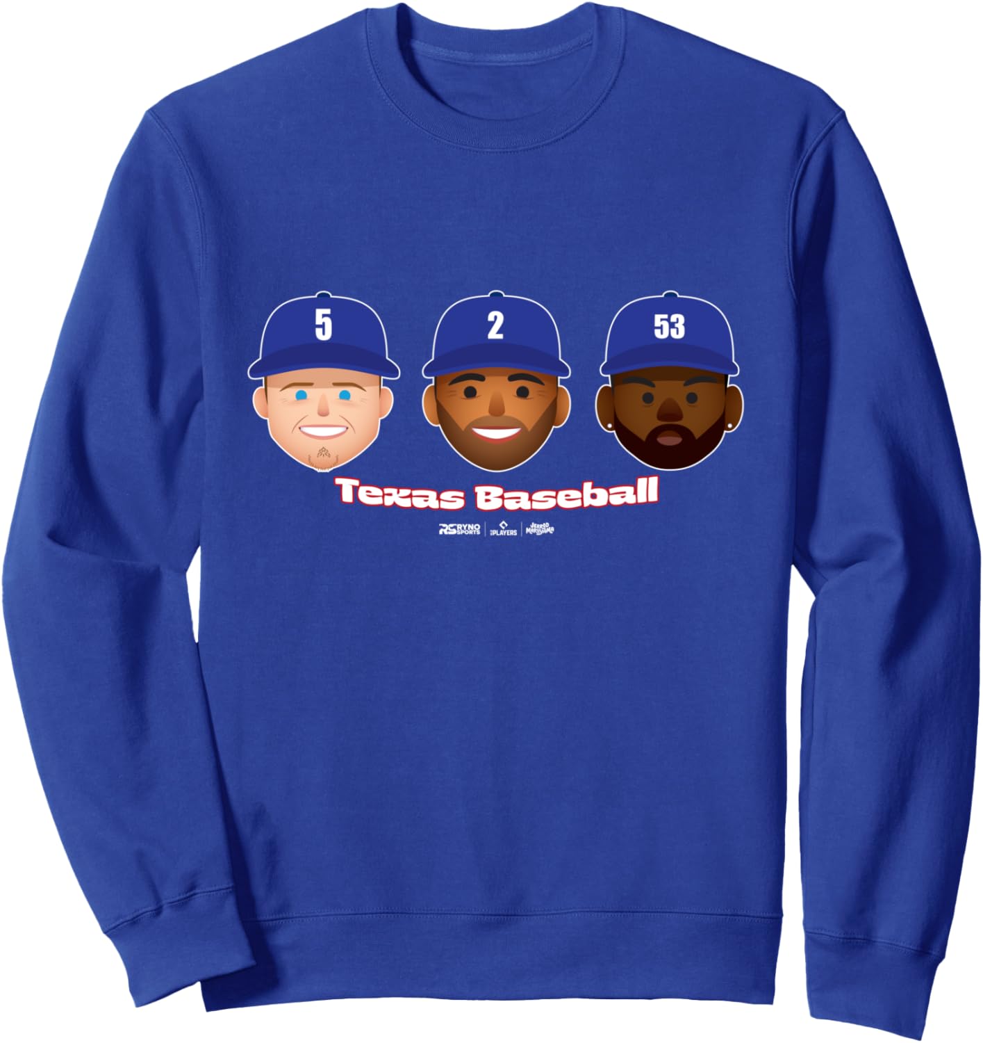 Толстовка с изображением трио бейсболистов из Техаса, принадлежащих MLBPA, синяя Ryno Sports
Толстовка с изображением трио бейсболистов из Техаса, принадлежащих MLBPA, синяя Ryno Sports