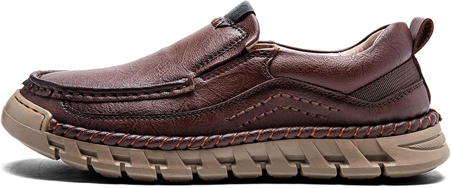 Мужские лоферы на каждый день, кожаные туфли без шнурков для прогулок, походов и активного отдыха, удобные, дышащие, с противоскользящей подошвой Generic, темно-коричневый
Мужские лоферы на каждый день, кожаные туфли без шнурков для прогулок, походов и активного отдыха, удобные, дышащие, с противоскользящей подошвой Generic, темно-коричневый