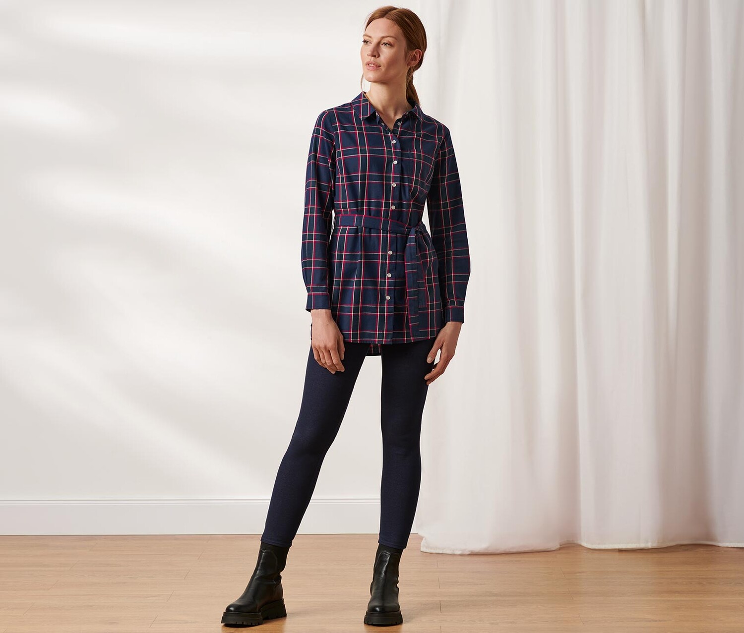 Длинная блузка в клетку из хлопковой фланели Tchibo
Длинная блузка в клетку из хлопковой фланели Tchibo