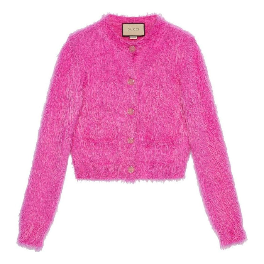 Свитер (WMNS) Gucci Brushed Wool Knit Cardigan 'Pink', розовый 
Свитер (WMNS) Gucci Brushed Wool Knit Cardigan 'Pink', розовый
