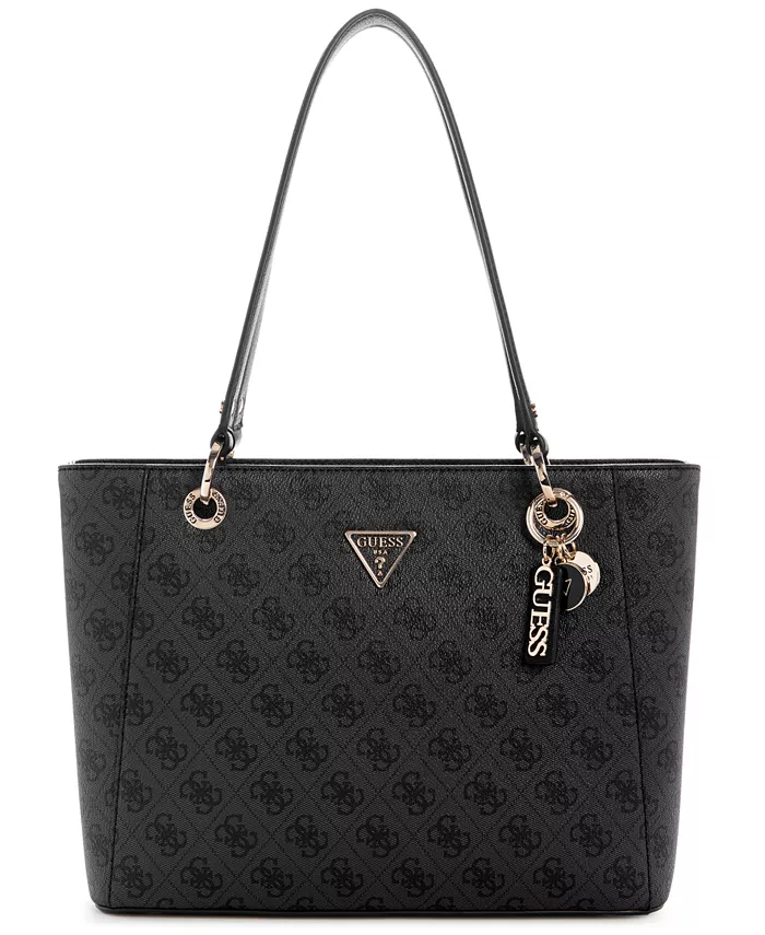 Ноэль II Маленькая сумка-тоут GUESS, черный 
Ноэль II Маленькая сумка-тоут GUESS, черный