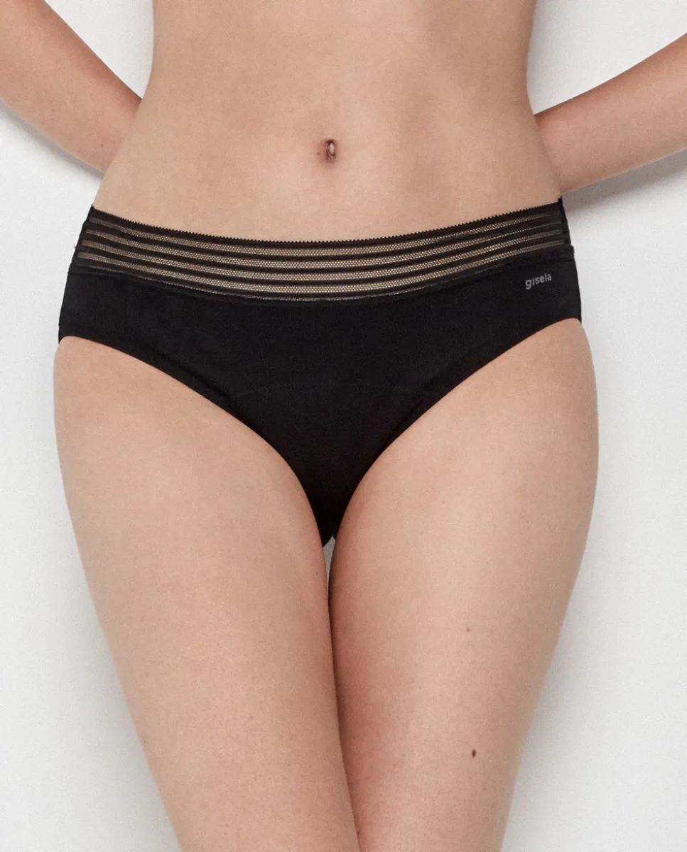 Менструальные трусики из эко-ткани средней впитываемости Gisela, черный
Менструальные трусики из эко-ткани средней впитываемости Gisela, черный
