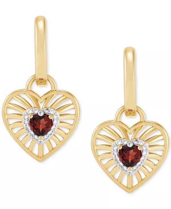 Серьги-Сердечки с аметистом или гранатом (1/2 карата tw) и белым топазом (1/8 карата tw) из 14-каратного желтого золота на стерлинговом серебре Macy'S, garnet
Серьги-Сердечки с аметистом или гранатом (1/2 карата tw) и белым топазом (1/8 карата tw) из 14-каратного желтого золота на стерлинговом серебре Macy'S, garnet