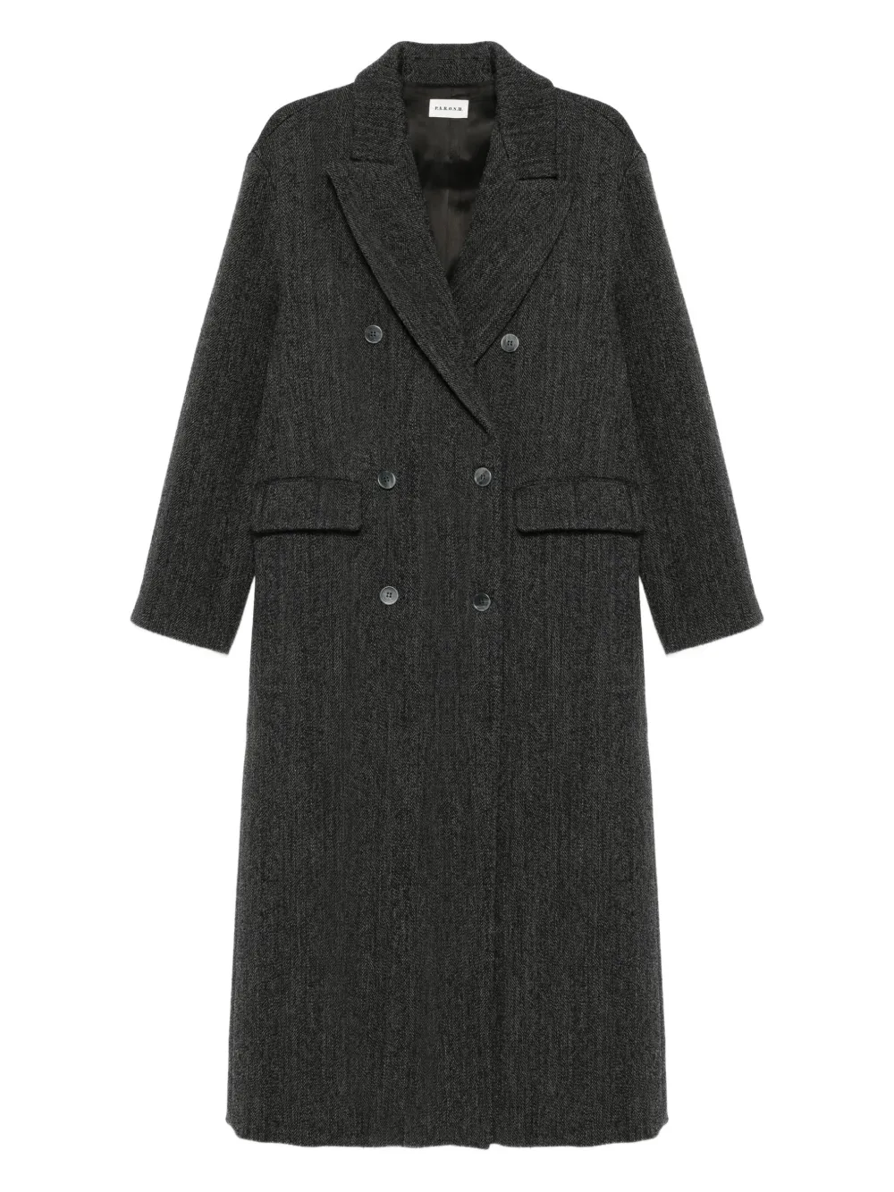 Двубортное пальто с узором «елочка» P.A.R.O.S.H., серый
Двубортное пальто с узором «елочка» P.A.R.O.S.H., серый