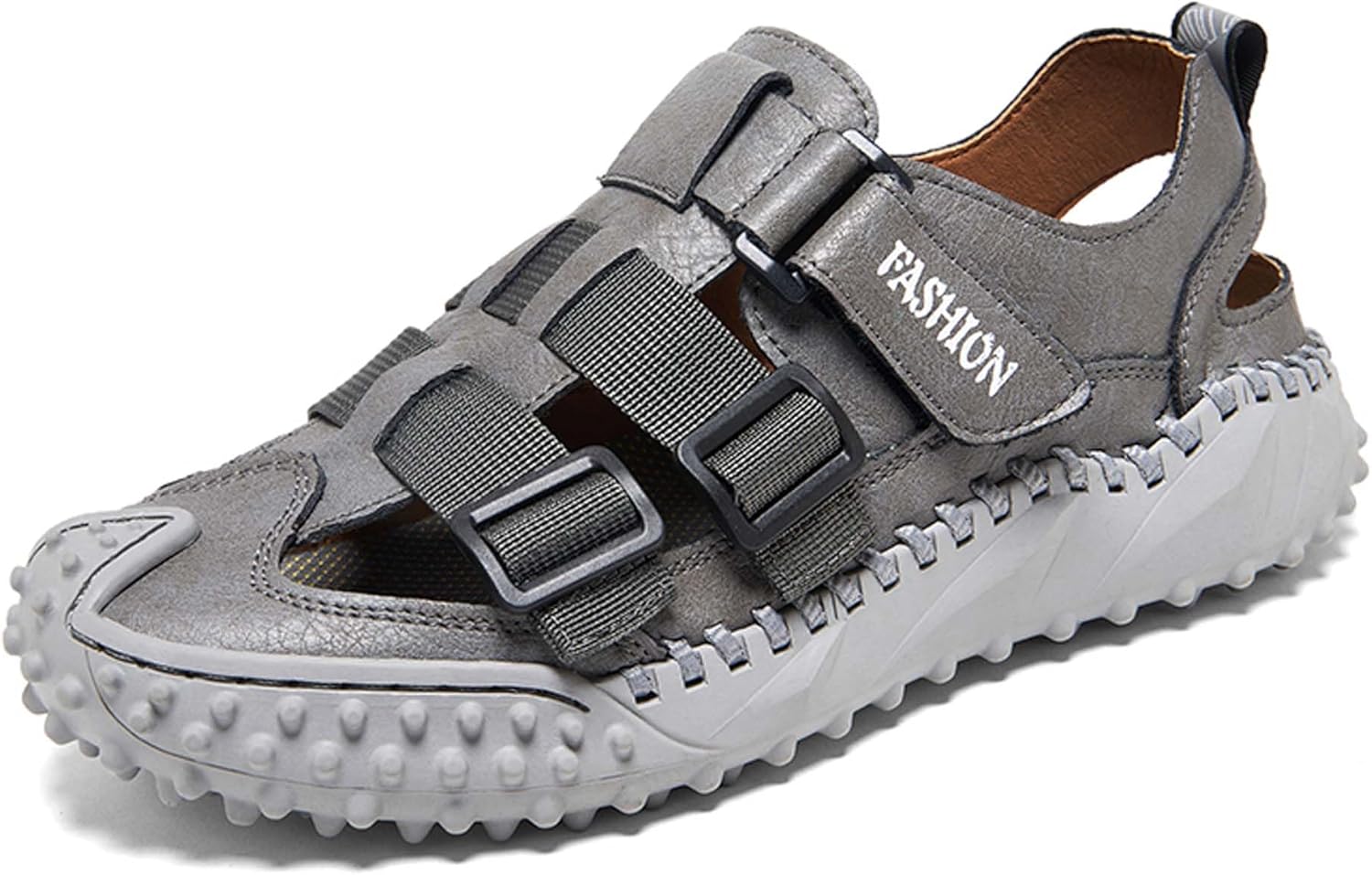 Мужские сандалии с закрытым носком, летние для походов, рыбалки и пляжа, противоскользящие, быстросохнущие, повседневные спортивные водные туфли с регулировкой Generic, серый
Мужские сандалии с закрытым носком, летние для походов, рыбалки и пляжа, противоскользящие, быстросохнущие, повседневные спортивные водные туфли с регулировкой Generic, серый