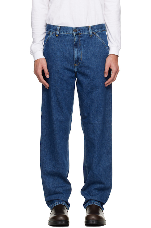 Carhartt Work In Progress Синие джинсы с одним коленом
Carhartt Work In Progress Синие джинсы с одним коленом