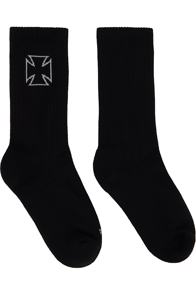 Байкерские носки с крестом Vetements, черный
Байкерские носки с крестом Vetements, черный