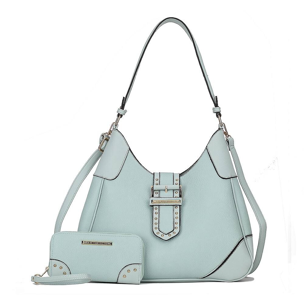 Женская сумка через плечо Juliette из веганской кожи MKF Collection с подходящим кошельком от Mia K, 2 предмета, цвет Seafoam
Женская сумка через плечо Juliette из веганской кожи MKF Collection с подходящим кошельком от Mia K, 2 предмета, цвет Seafoam