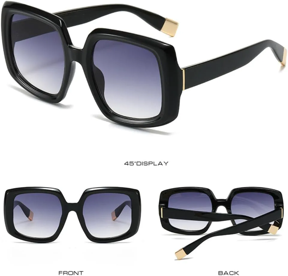 Винтажные женские солнцезащитные очки с градиентным затемнением и защитой от УФ-излучения UV400, мужские солнцезащитные очки в стиле панк HDUBFY, Black Gray Gradient
Винтажные женские солнцезащитные очки с градиентным затемнением и защитой от УФ-излучения UV400, мужские солнцезащитные очки в стиле панк HDUBFY, Black Gray Gradient