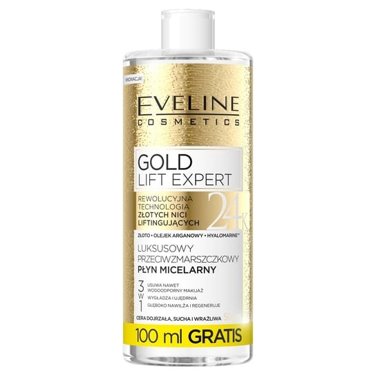 Мицеллярная жидкость, 500 мл Eveline Cosmetics, Gold Lift Expert
Мицеллярная жидкость, 500 мл Eveline Cosmetics, Gold Lift Expert