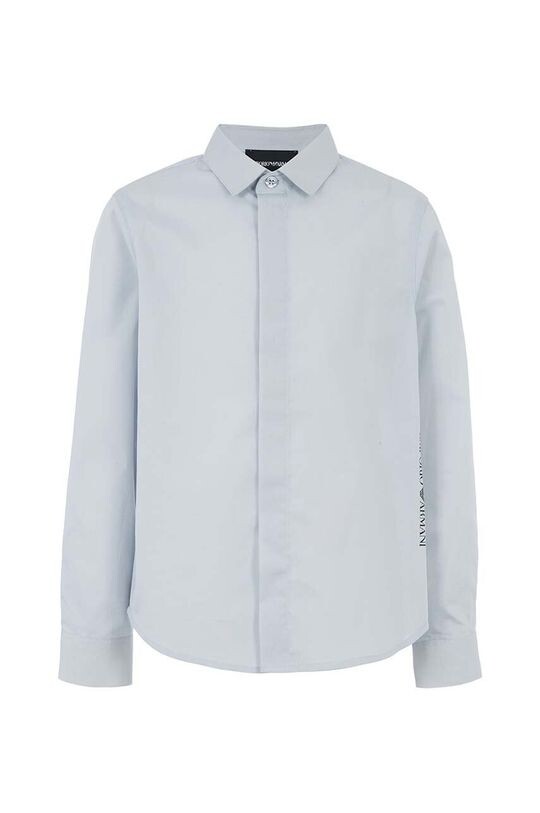 Детская хлопковая рубашка Emporio Armani, синий
Детская хлопковая рубашка Emporio Armani, синий