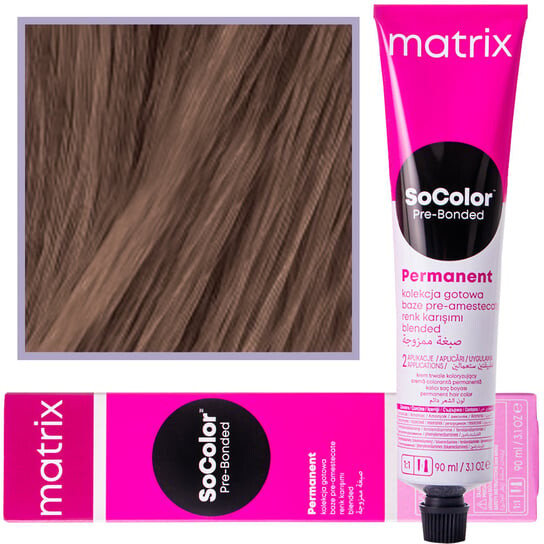 Перманентная профессиональная краска для волос цвет 8P Light Pearl Blonde 90 мл, кремовая консистенция Matrix So Color PreBond
Перманентная профессиональная краска для волос цвет 8P Light Pearl Blonde 90 мл, кремовая консистенция Matrix So Color PreBond