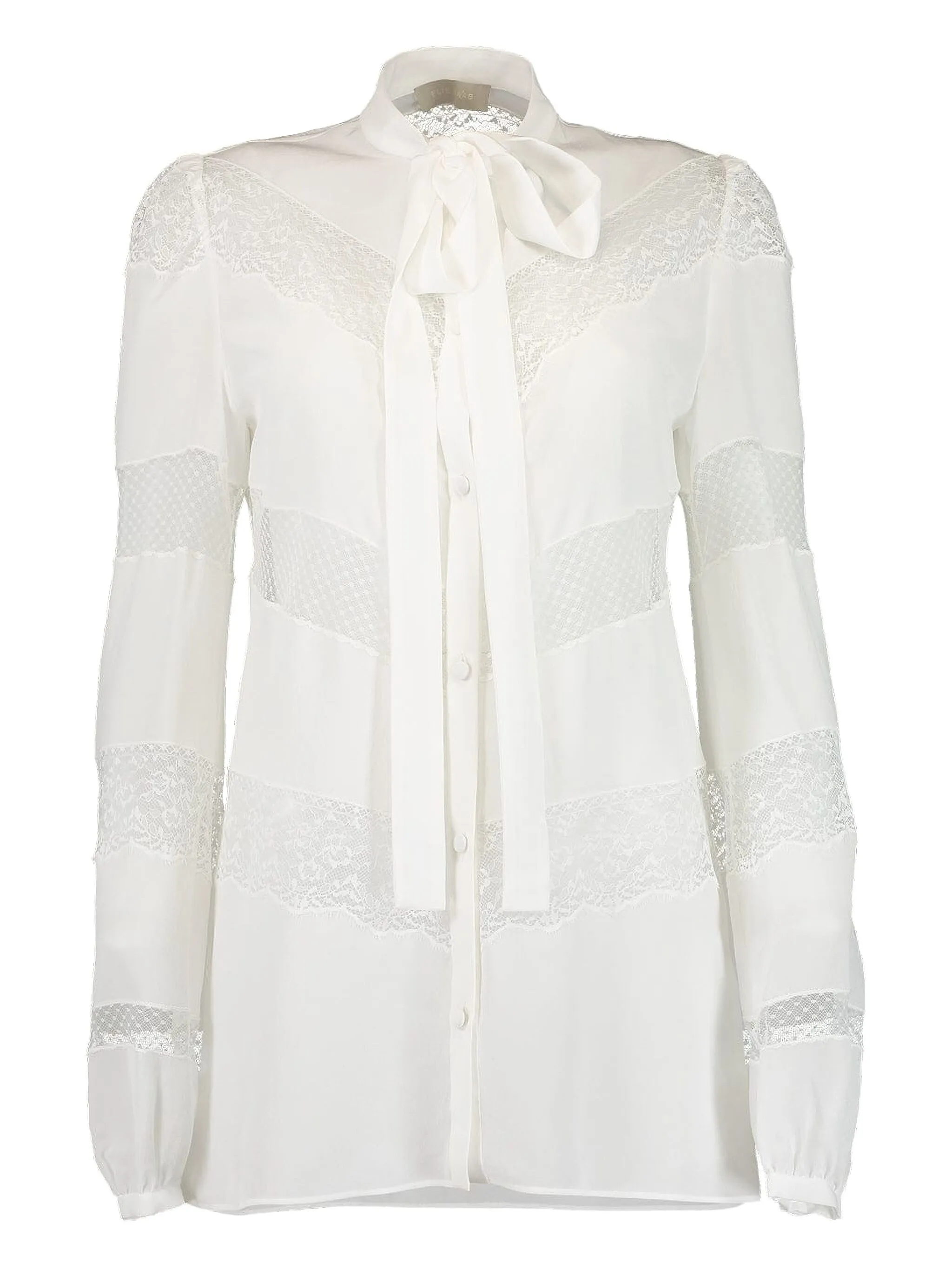 Креповая рубашка с кружевными вставками Elie Saab, белый
Креповая рубашка с кружевными вставками Elie Saab, белый