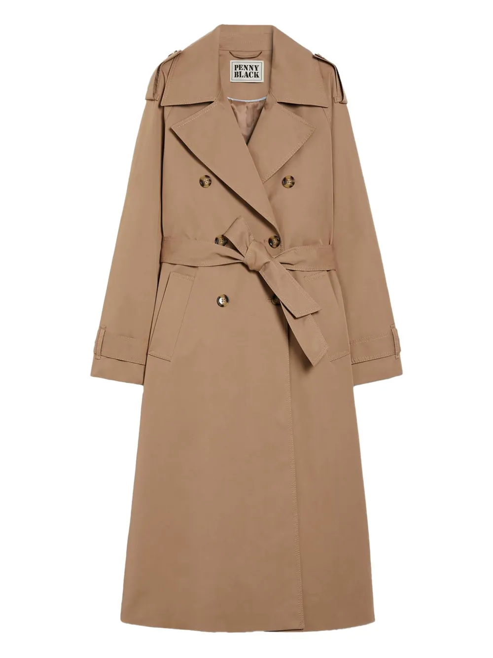Двубортное пальто с поясом Pennyblack, коричневый
Двубортное пальто с поясом Pennyblack, коричневый