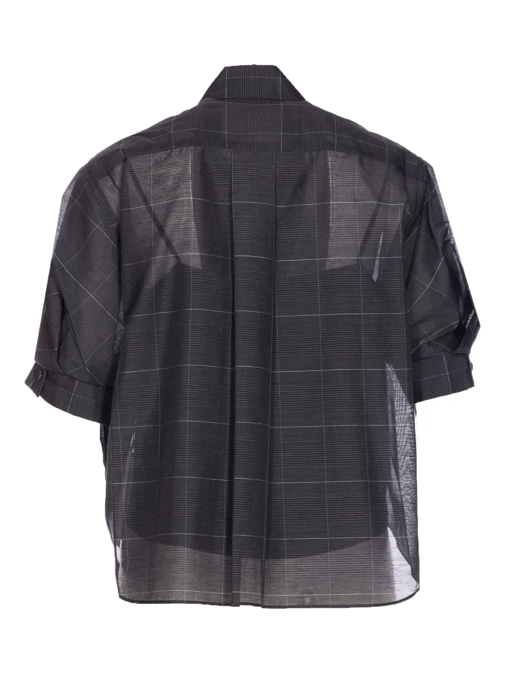 Рубашка с короткими рукавами в клетку «глен-чек» SACAI, серый
Рубашка с короткими рукавами в клетку «глен-чек» SACAI, серый