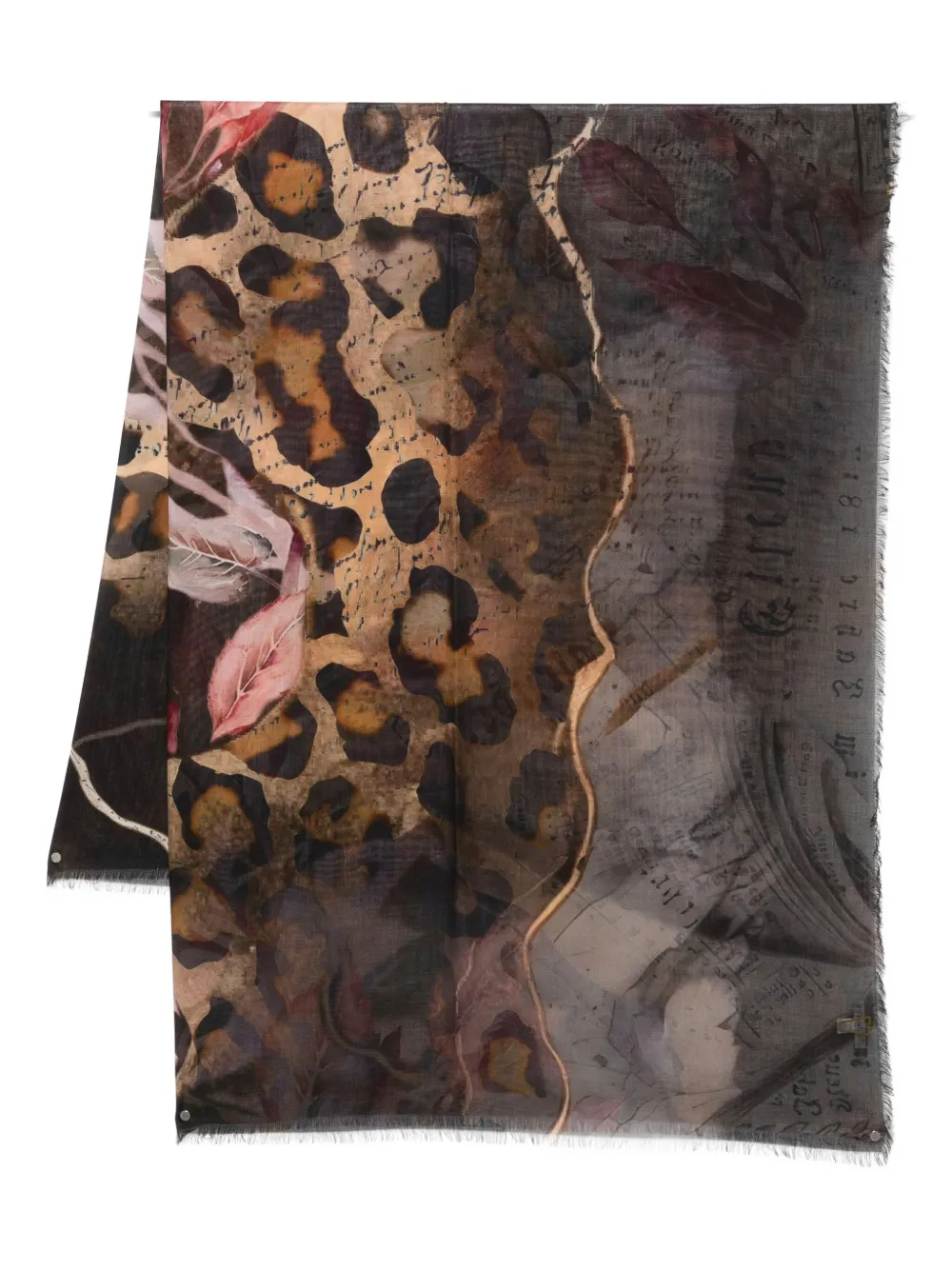 Шарф с леопардовым принтом D'aniello, черный
Шарф с леопардовым принтом D'aniello, черный