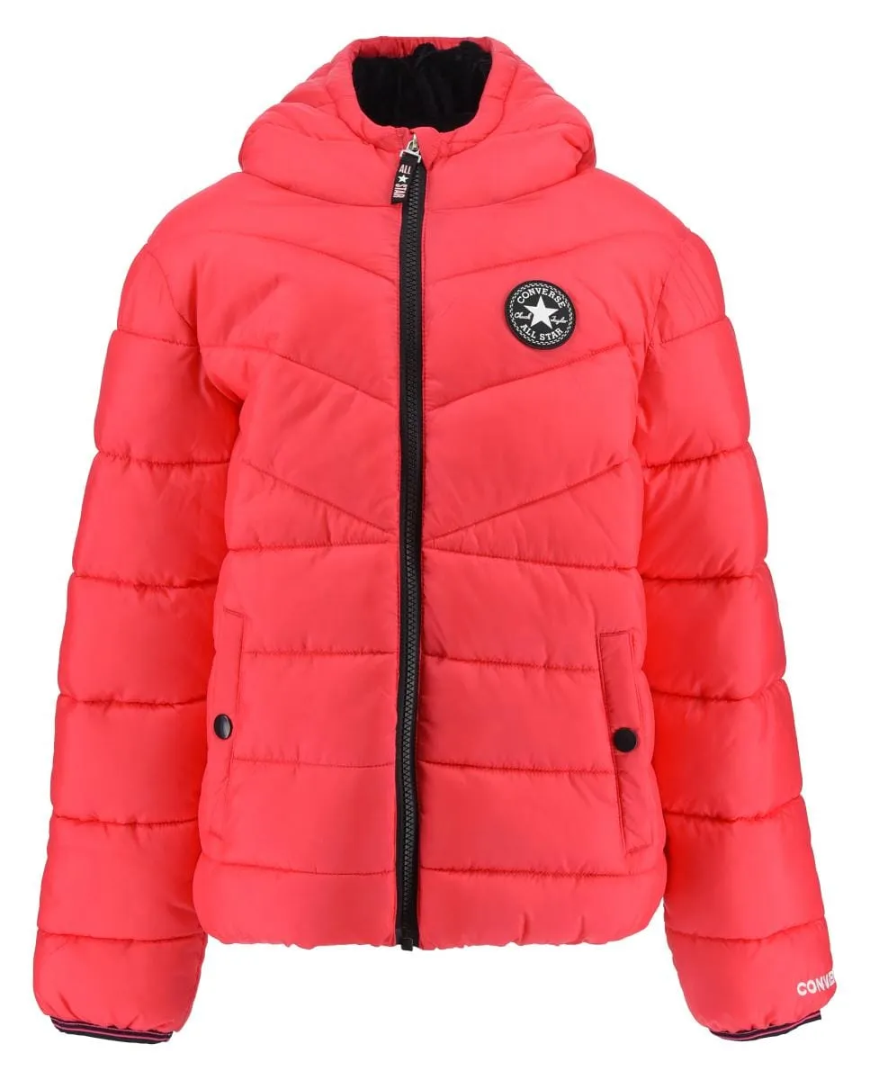 Розовая пуховая куртка для девочки Converse
Розовая пуховая куртка для девочки Converse