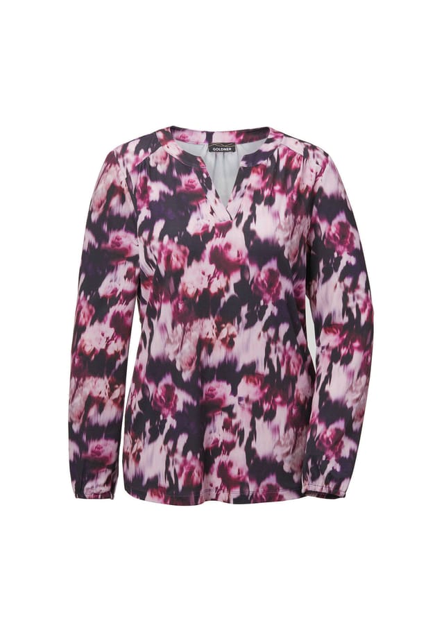 Короткий размер: блузка-рубашка женственного кроя Goldner, мультиколор
Короткий размер: блузка-рубашка женственного кроя Goldner, мультиколор