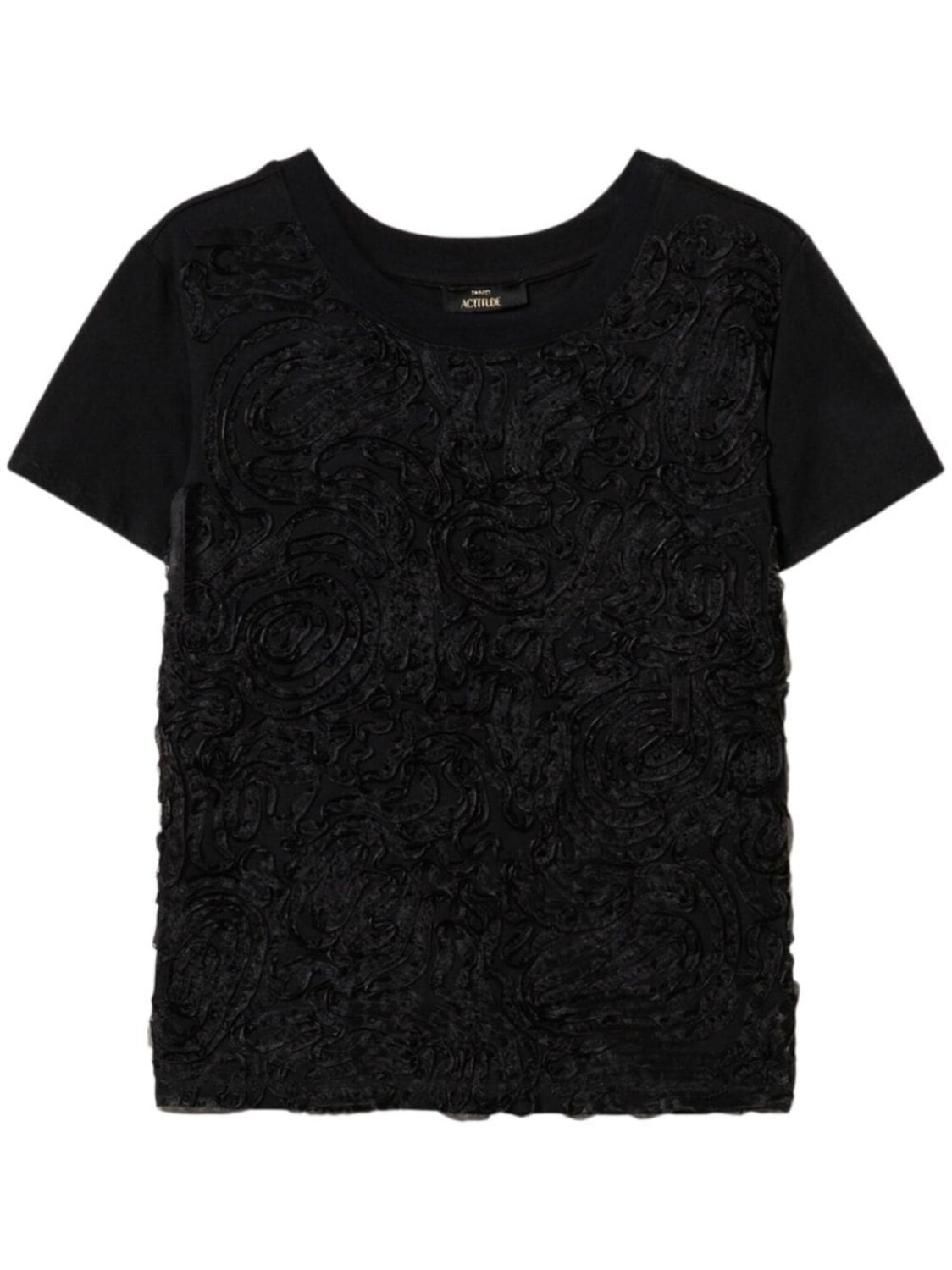 TWINSET футболка с цветочной вышивкой, черный
TWINSET футболка с цветочной вышивкой, черный