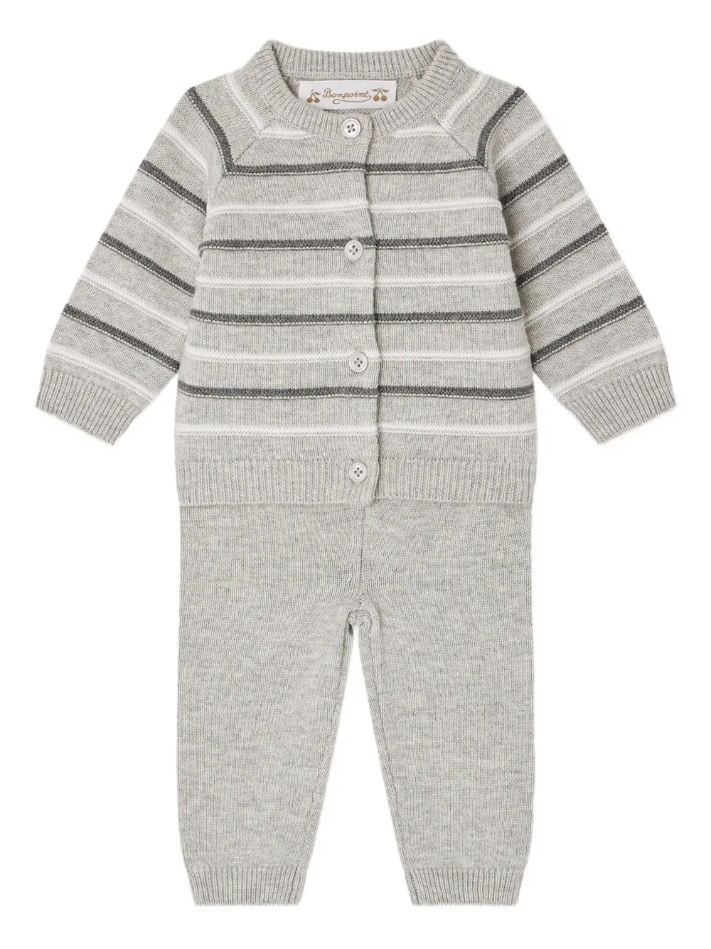 Трикотажный комплект Justio в полоску Bonpoint, серый
Трикотажный комплект Justio в полоску Bonpoint, серый