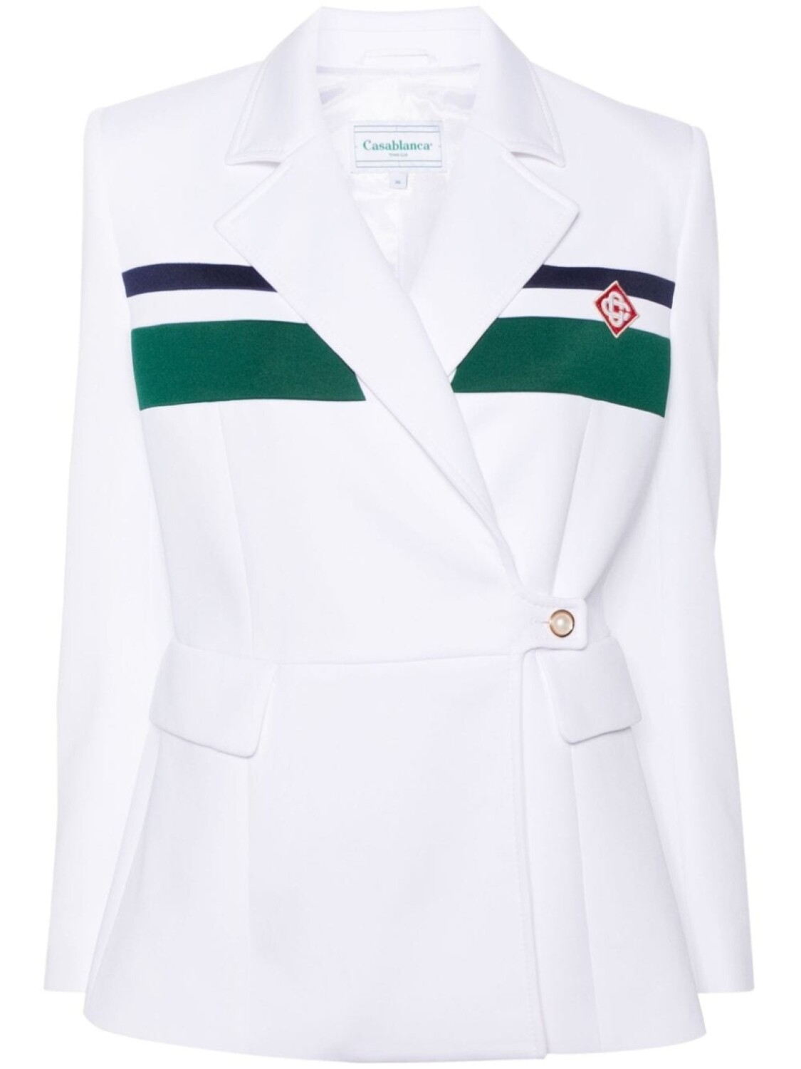 Casablanca двубортный пиджак с нашивкой-логотипом, белый
Casablanca двубортный пиджак с нашивкой-логотипом, белый