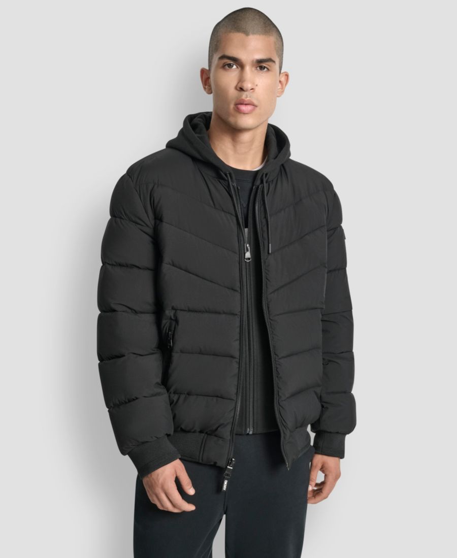 Мужская стеганая куртка-бомбер с капюшоном DKNY, Black
Мужская стеганая куртка-бомбер с капюшоном DKNY, Black