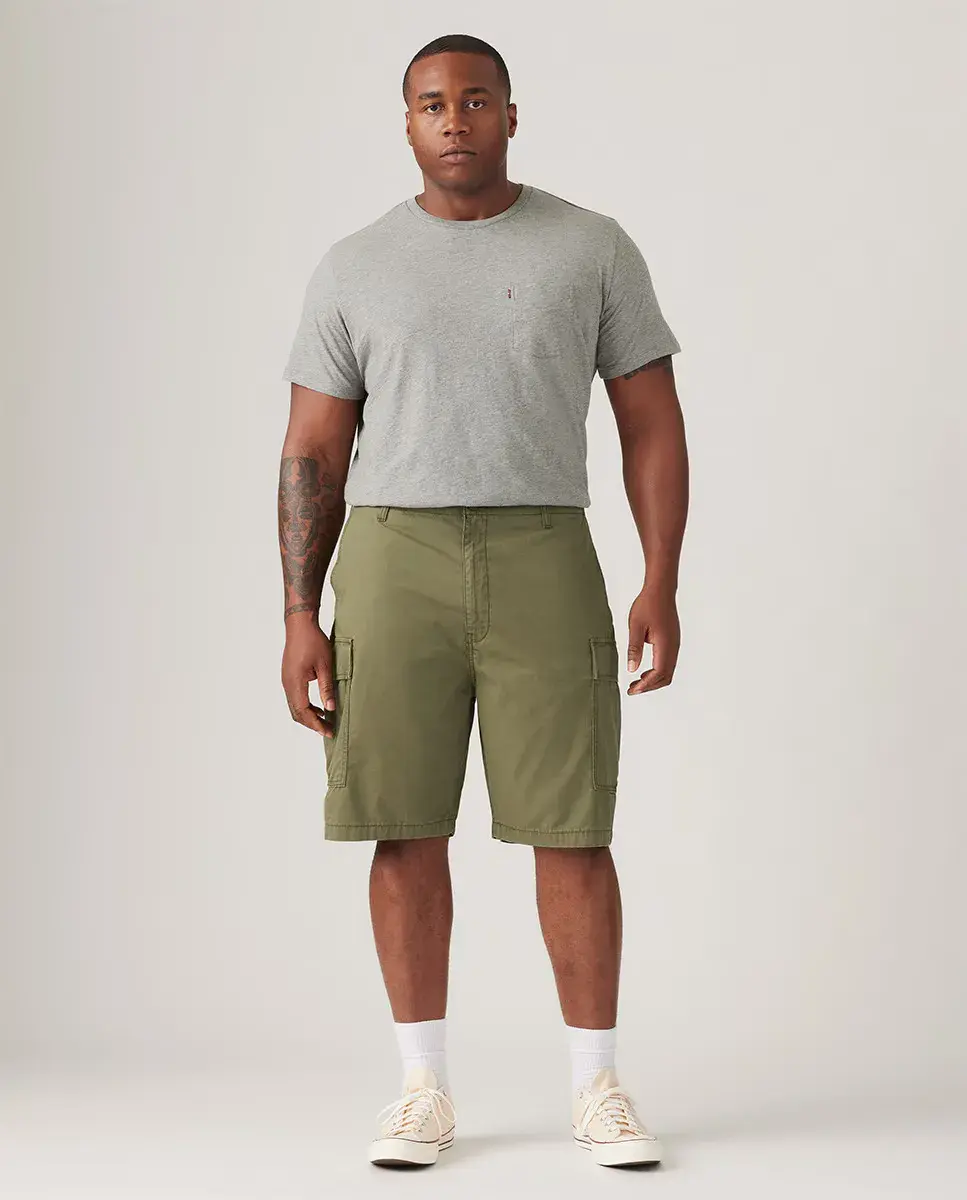 Мужские хлопковые шорты-карго больших размеров Levi's, темно-зеленый
Мужские хлопковые шорты-карго больших размеров Levi's, темно-зеленый