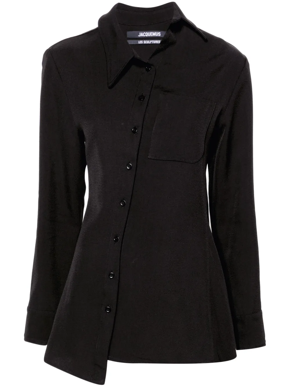 Рубашка La Chemise Pablo асимметричного кроя JACQUEMUS, черный 
Рубашка La Chemise Pablo асимметричного кроя JACQUEMUS, черный