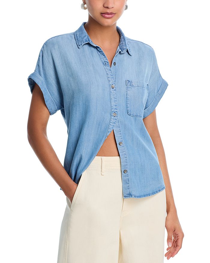 Рубашка с накладными карманами Bella Dahl, синий 
Рубашка с накладными карманами Bella Dahl, синий