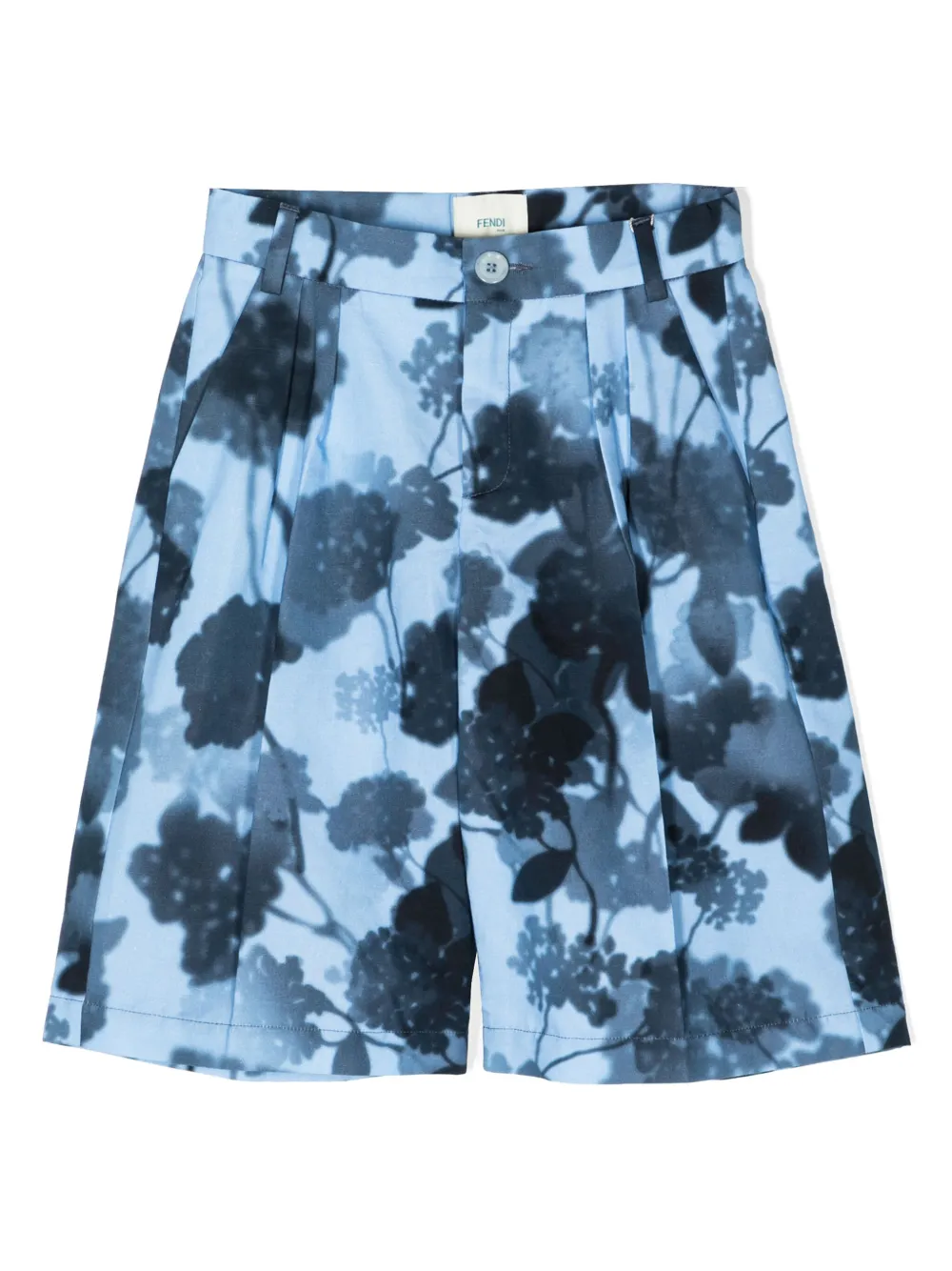 Шорты со складками и цветочным принтом FENDI KIDS, синий
Шорты со складками и цветочным принтом FENDI KIDS, синий