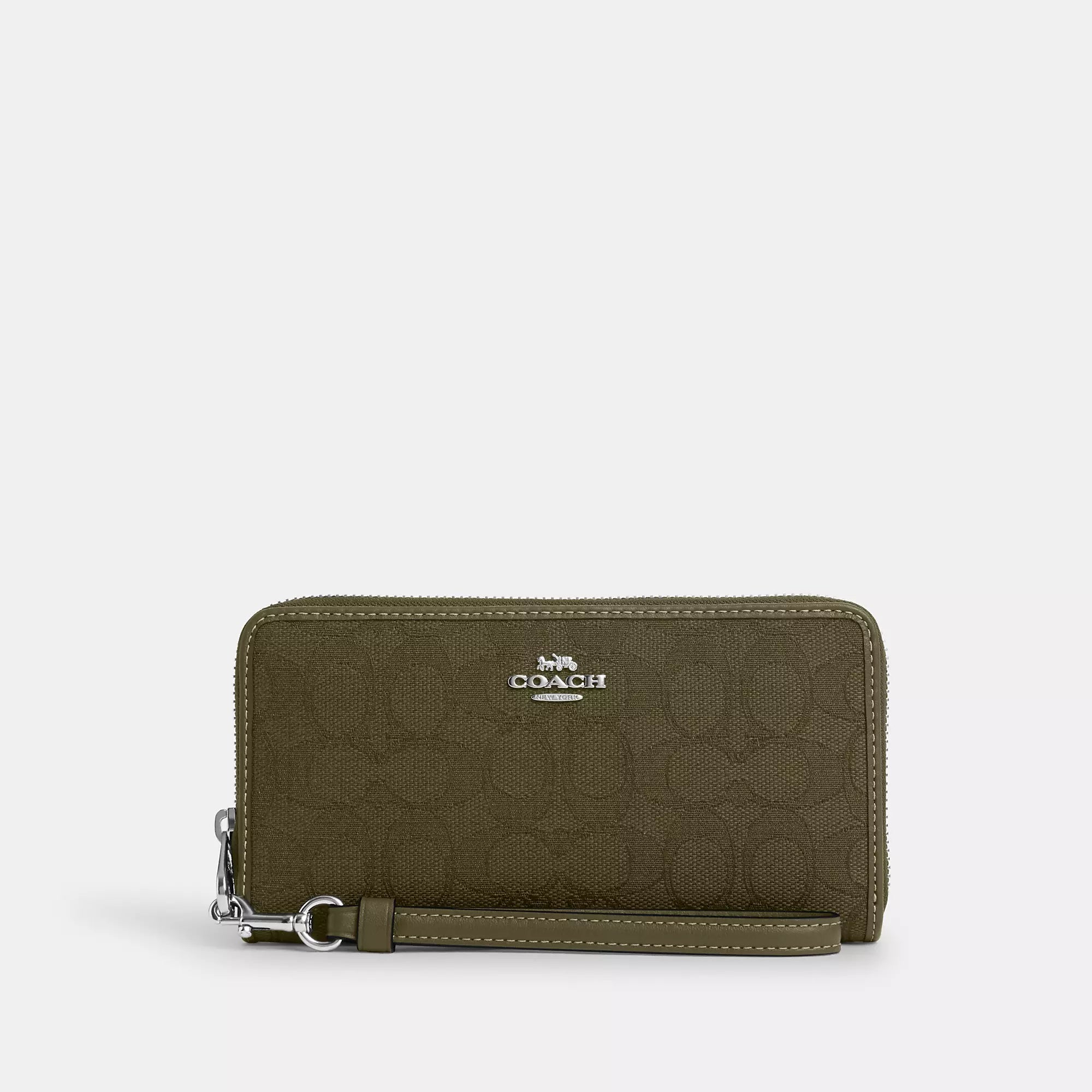 Длинный кошелек Coach Outlet на молнии из фирменного жаккарда, цвет silver/olive drab/olive drab
Длинный кошелек Coach Outlet на молнии из фирменного жаккарда, цвет silver/olive drab/olive drab