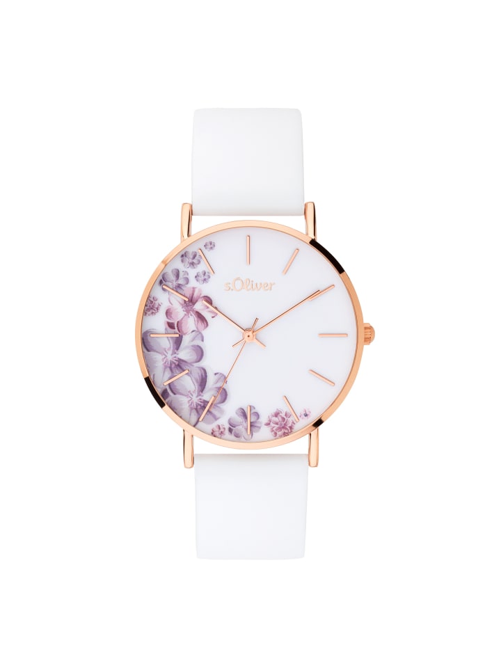 s.Oliver Наручные часы с красивыми цветочными деталями белого цвета
s.Oliver Наручные часы с красивыми цветочными деталями белого цвета