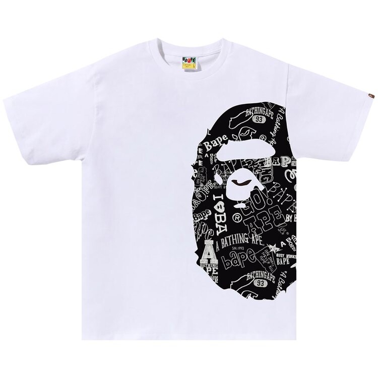 Футболка BAPE Hand Drawn Pattern Side Big Ape Head Tee, белый 
Футболка BAPE Hand Drawn Pattern Side Big Ape Head Tee, белый