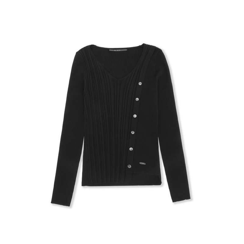 Трикотажная базовая футболка с V-образным вырезом для женщин GUESS, blk-черный
Трикотажная базовая футболка с V-образным вырезом для женщин GUESS, blk-черный
